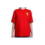 Футболка AMI Paris Ami de Coeur Lurex T-Shirt Red