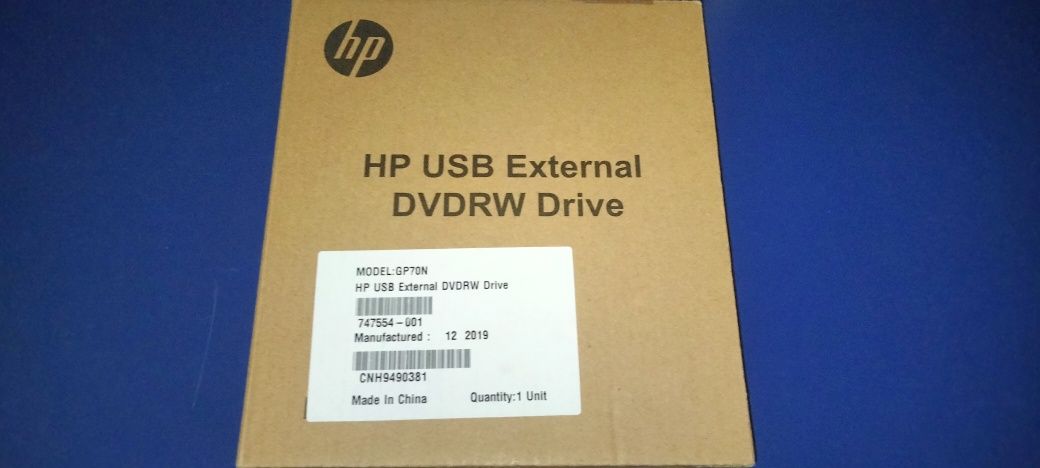 HP Usb External Dvdrw Drive - Leitor de CD