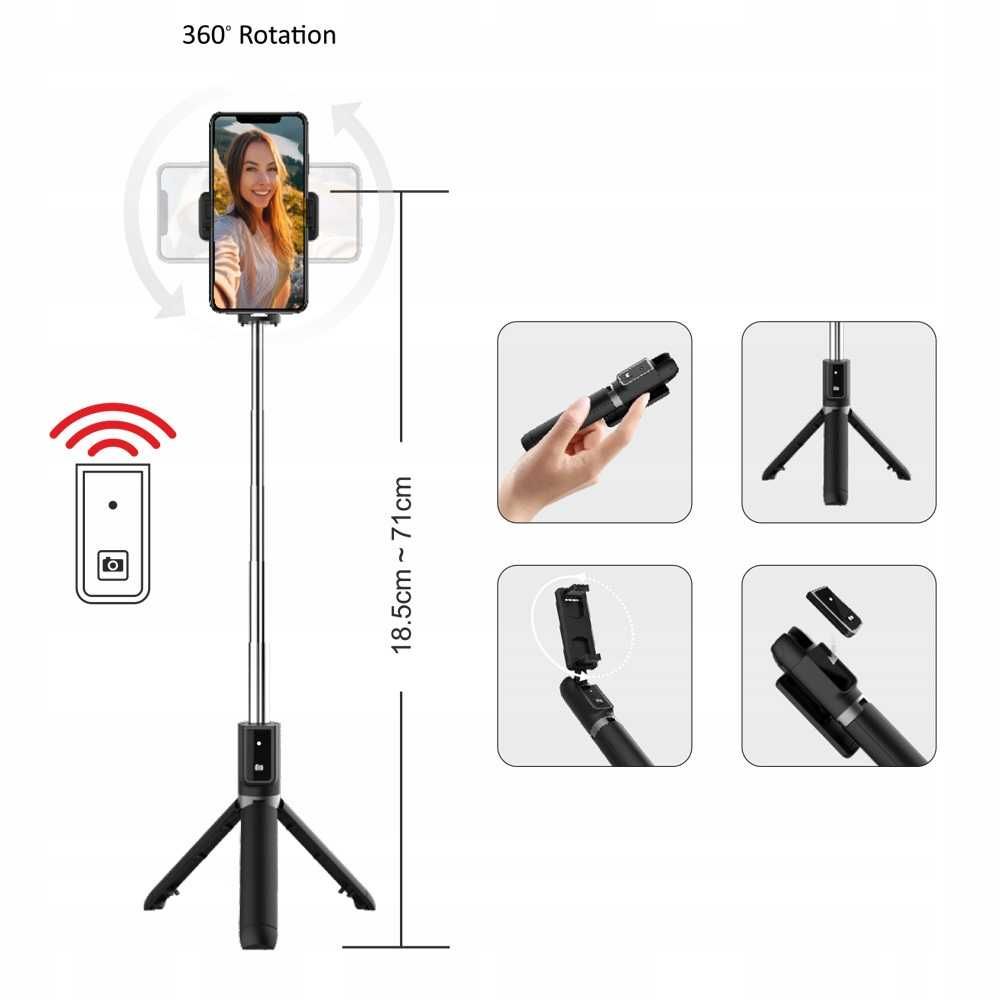 Uchwyt Selfie Stick Tripod Statyw 18,5 - 71cm do Telefonu + Pilot