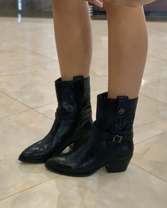 Нові жіночі шкіряні казаки, ковбойки, ковбойські чоботи sharman