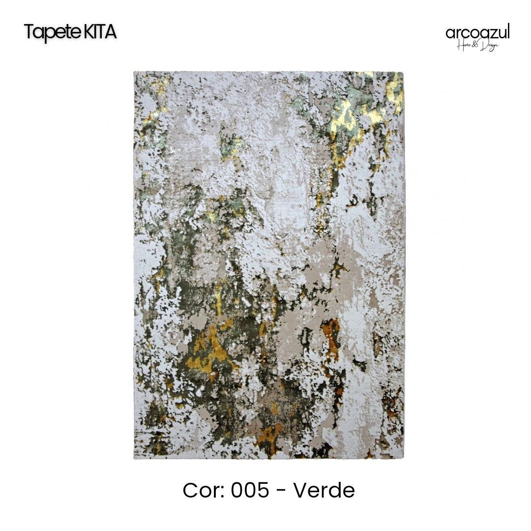 Tapete Kita Verde - 200x290cm - 4 cores e várias medidas By Arcoazul