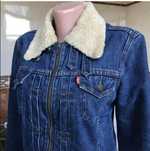 Джинсовка куртка джинсовка З еко хутром шерпа levi's xs s