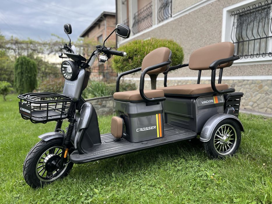 Електротрицикли Corso Logan 1200w нові триколісний скутер електро