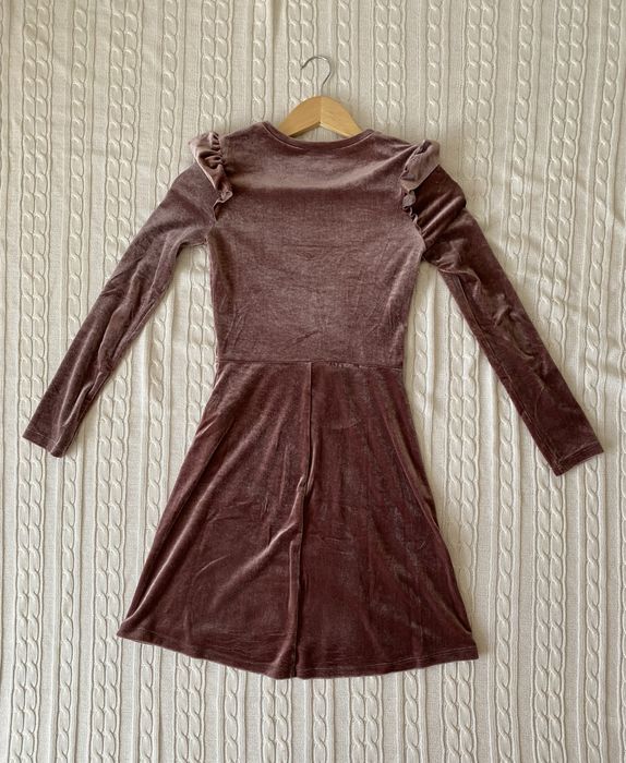 Vestido Bershka Veludo Rosa Velho - Tamanho XS