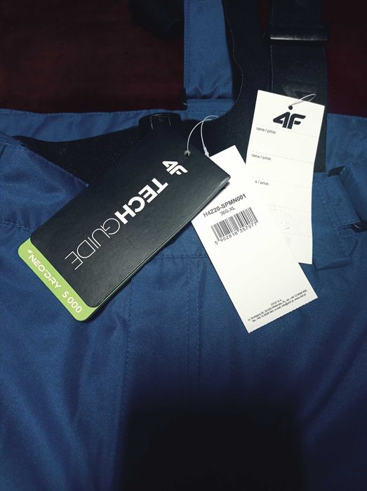 nowe spodnie narciarskie 4F XL meskie zimowe membrana 5000