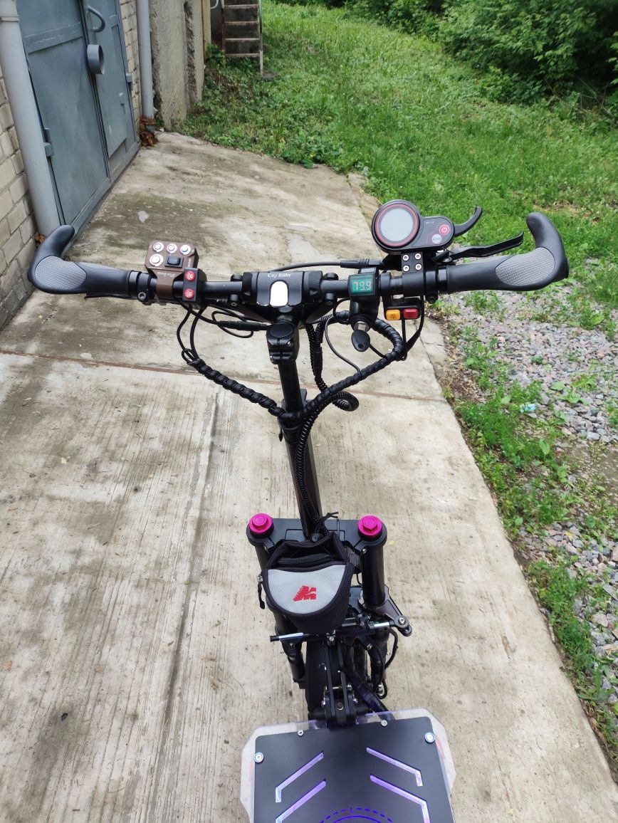 Мощный полноприводный электросамокат City rider 72v 8600w 50Ah