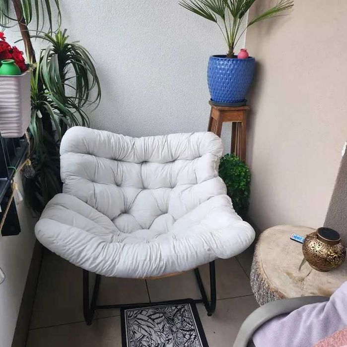 Luksusowe Krzesło bujane Super wygodne idealne do salonu tarasu ogrodu