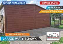 Garaż Blaszany Drewnopodobny OD PRODUCENTA Garaże Blaszane – Maj-Blach