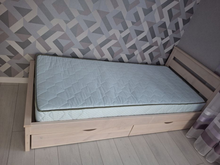 Ліжко  двоспальне, ліжко дерев'яне,ліжко біле,ліжко 160х200