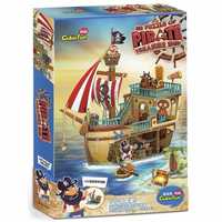 Puzzle 3d Statek Piracki Ze Skarbem, Cubic Fun