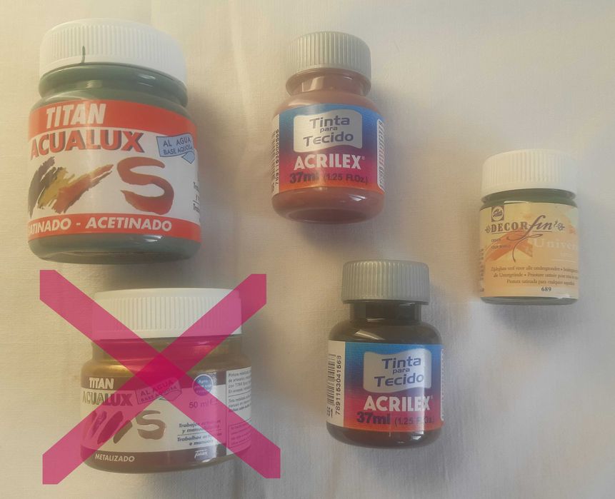 Tintas para Pintura Artística / Trabalho Manuais
