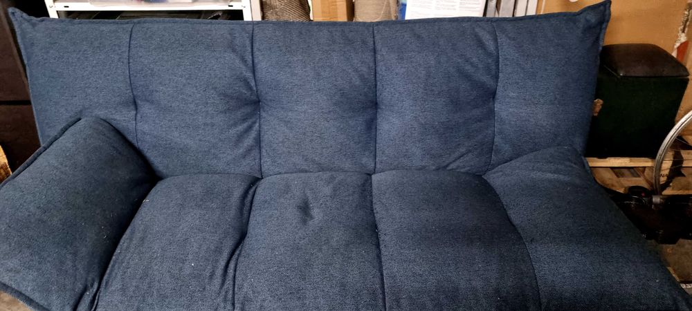 Como novo sofa cama azul ganga