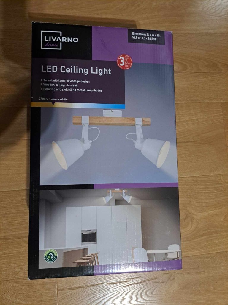 LIVARNO home Lampa sufitowa LED w stylu vintage