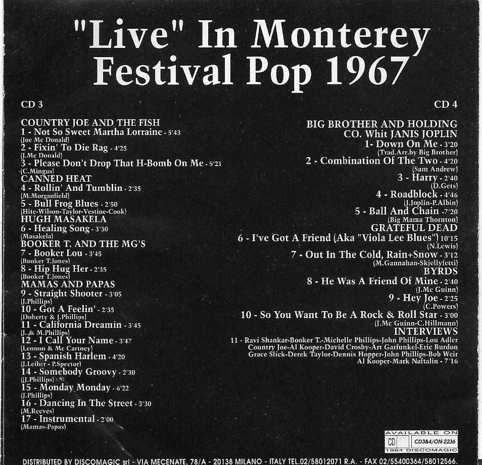 Live in Monterey - - - - - Vários  - - - - - 6 X CD