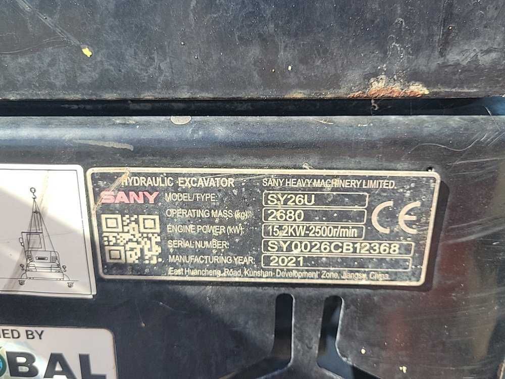 Мініекскаватор Sany 2020р вага 2,6т 850м/г