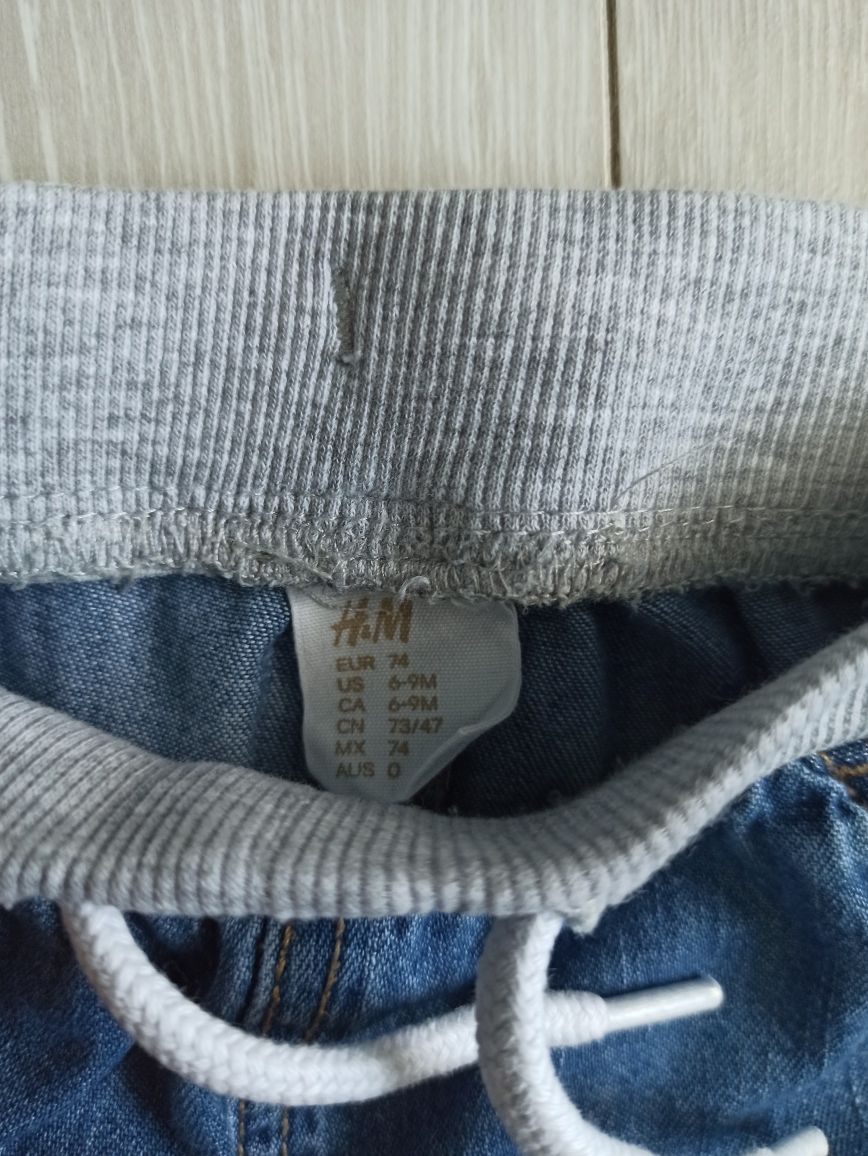 Spodnie jeansy dla chłopca H&M r. 74