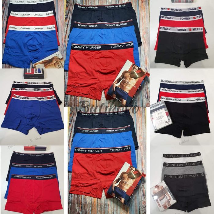 Bokserki Męskie 3pak Tommy Armani Hugo Calvin