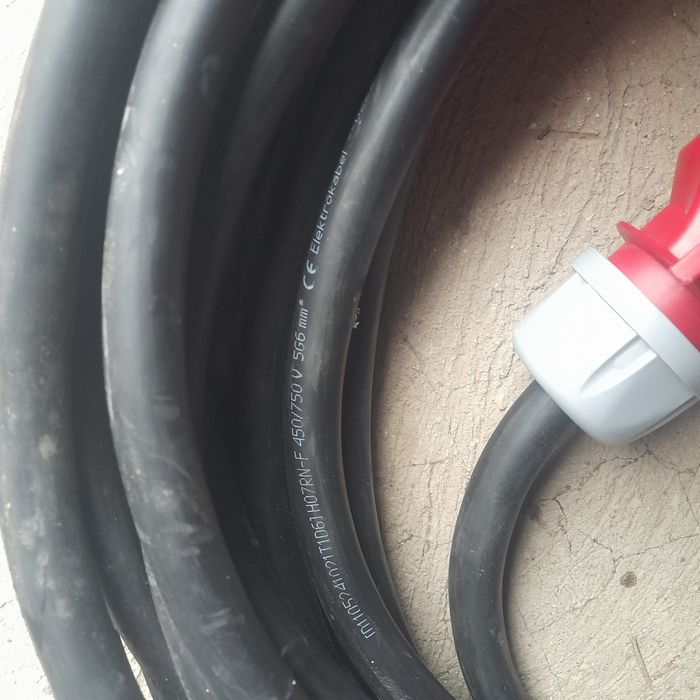 Przedłużacz, przewód, kabel 5x6mm² 20 metrów