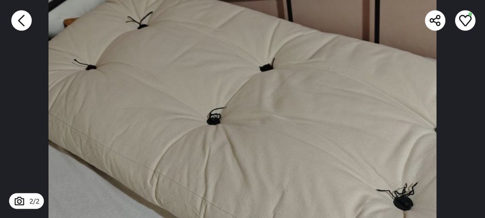 naturalny futon lateks materac 200x50 do rozkładanej sofy