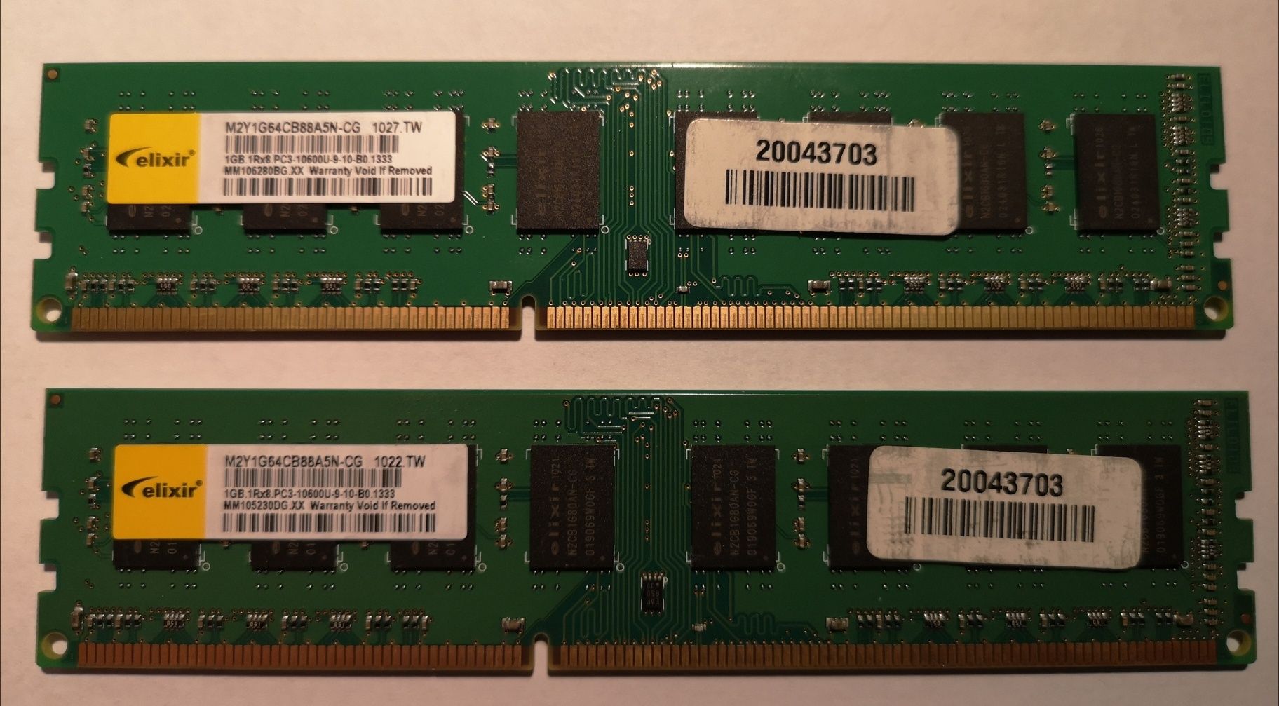 Pamięć RAM DDR3 4x1GB elixir i lenovo