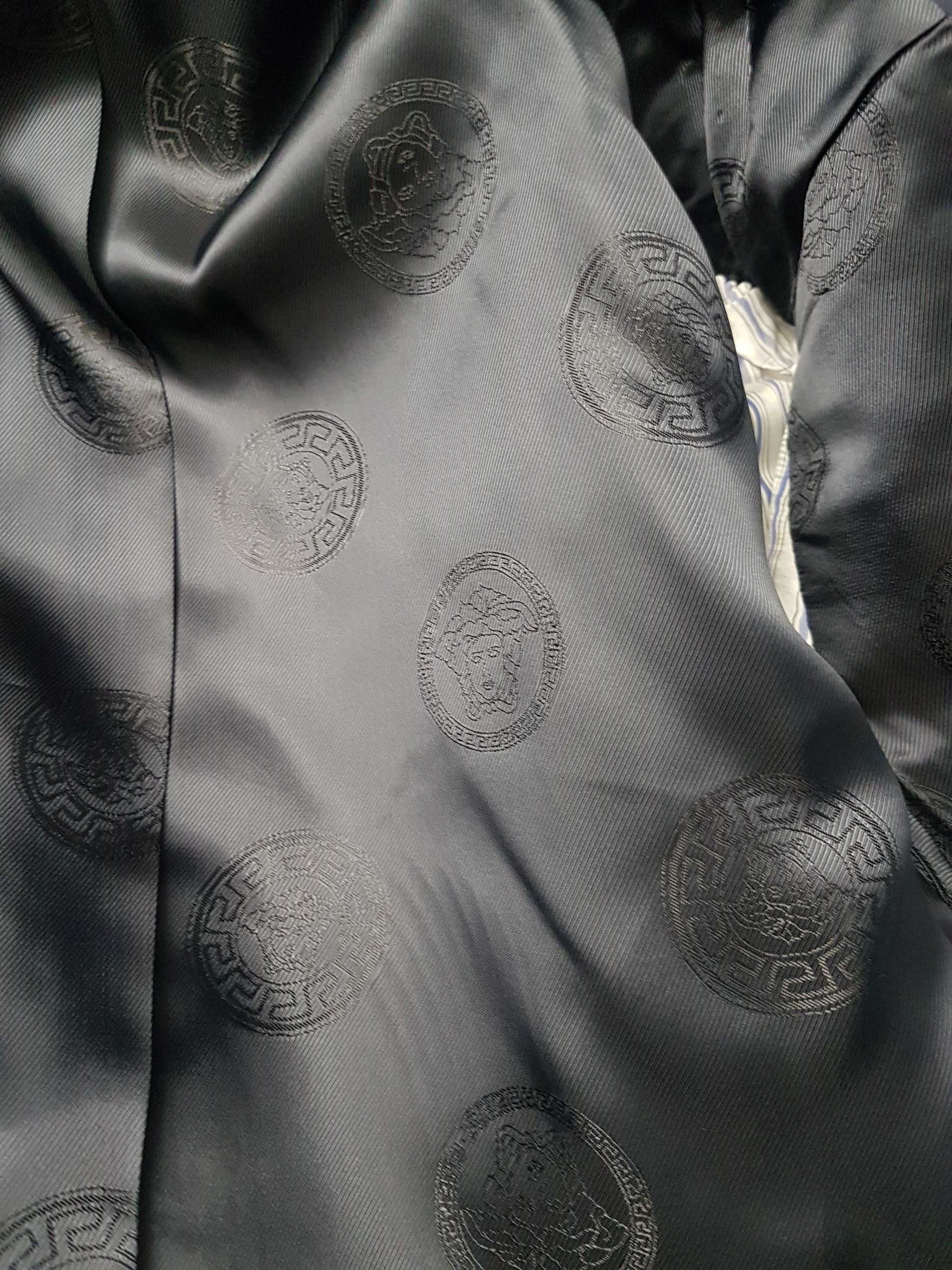 Garnitur versace meski 180/88a nowy orginal 100% granatowy