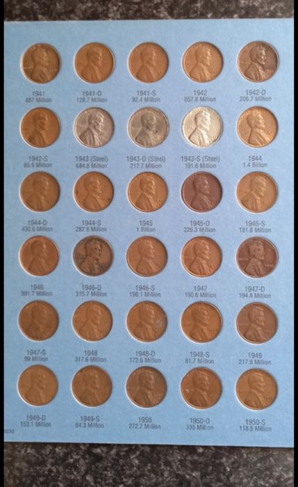 U.S.A lincoln pieces cents Album