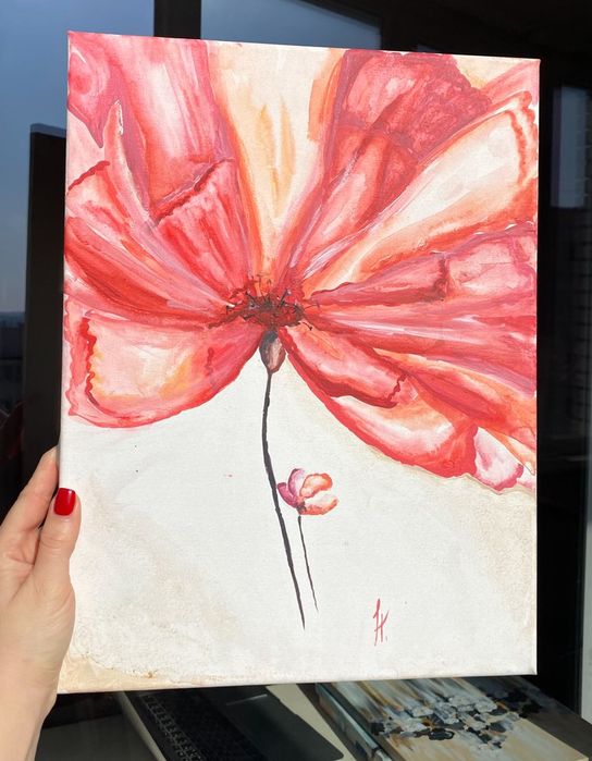 Картина акрил 30х40см «мак»