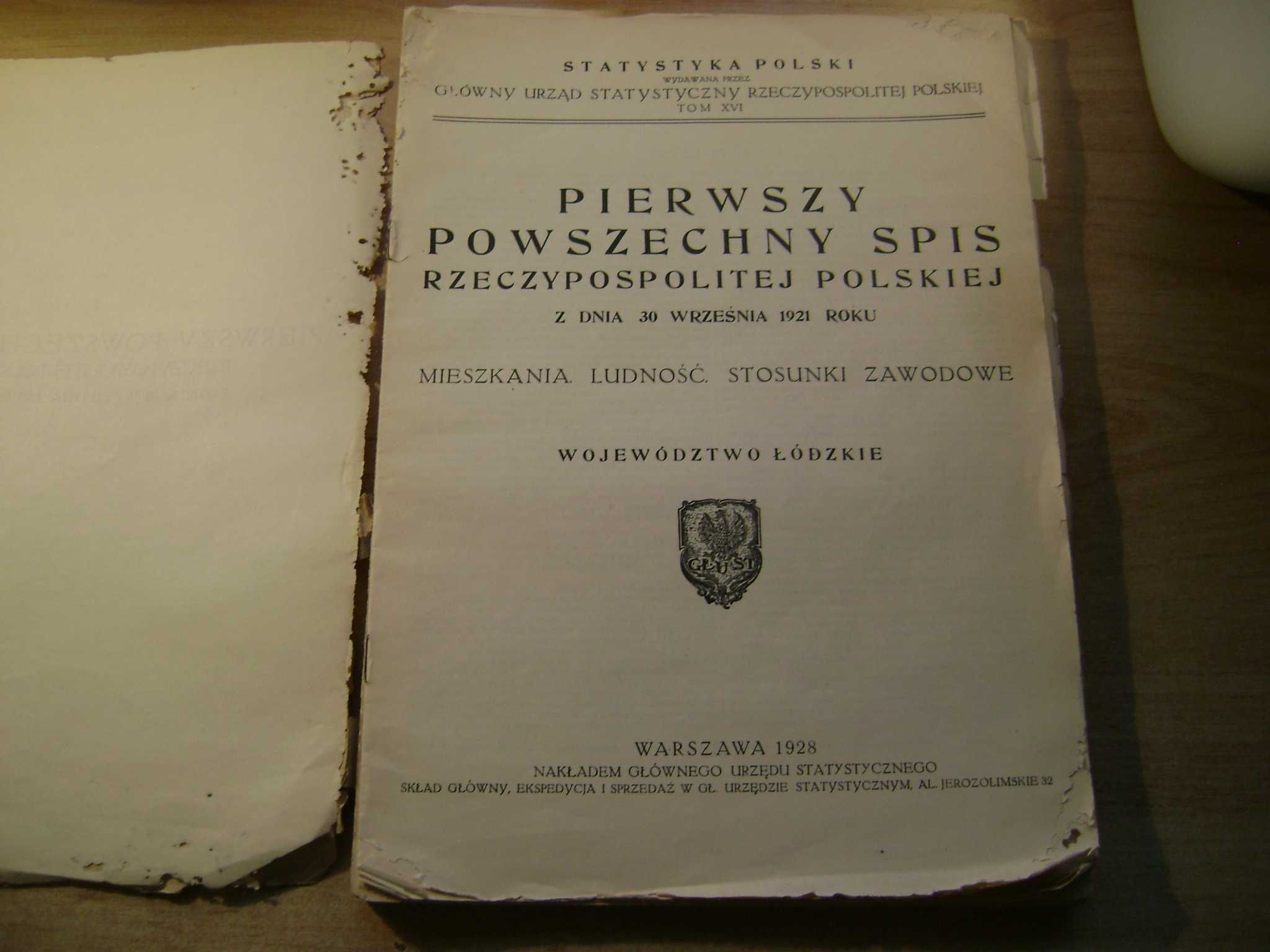 Starocie z PRL - Spis ludności II RP z 1921 r. wydany w 1928 r.