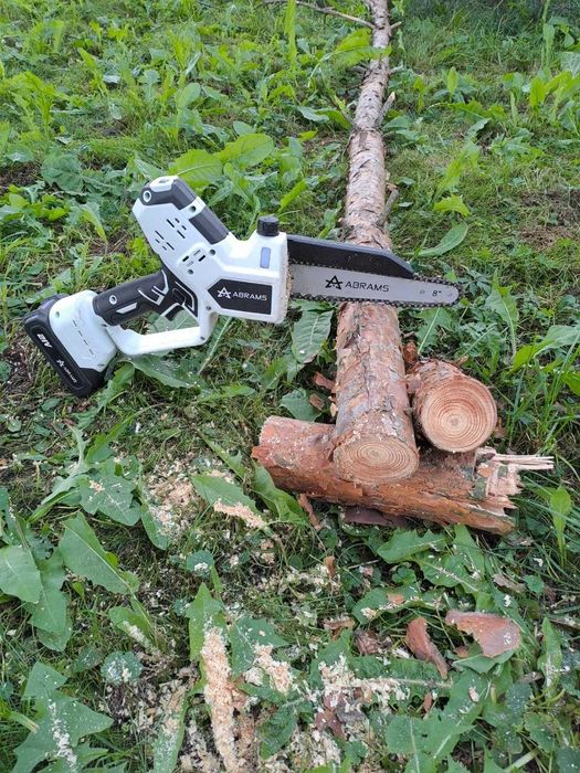 Piła Łańcuchowa Akumulatorowa Pilarka Piła Do Drzewa 8 Cali 2X Aku 21v