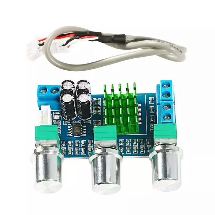 Цифровой аудио усилитель tpa3116D2 . DC 12 -24V. 80 Вт x 2.+темброблок