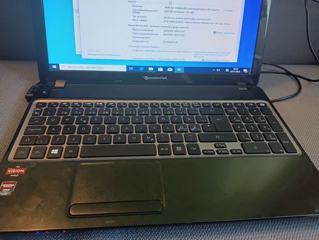 Laptop  Acer Packard bell