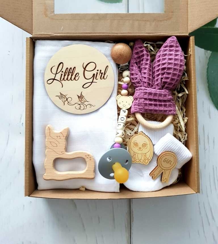 Prezent dla niemowlaka Gift Box Baby Shower wafel