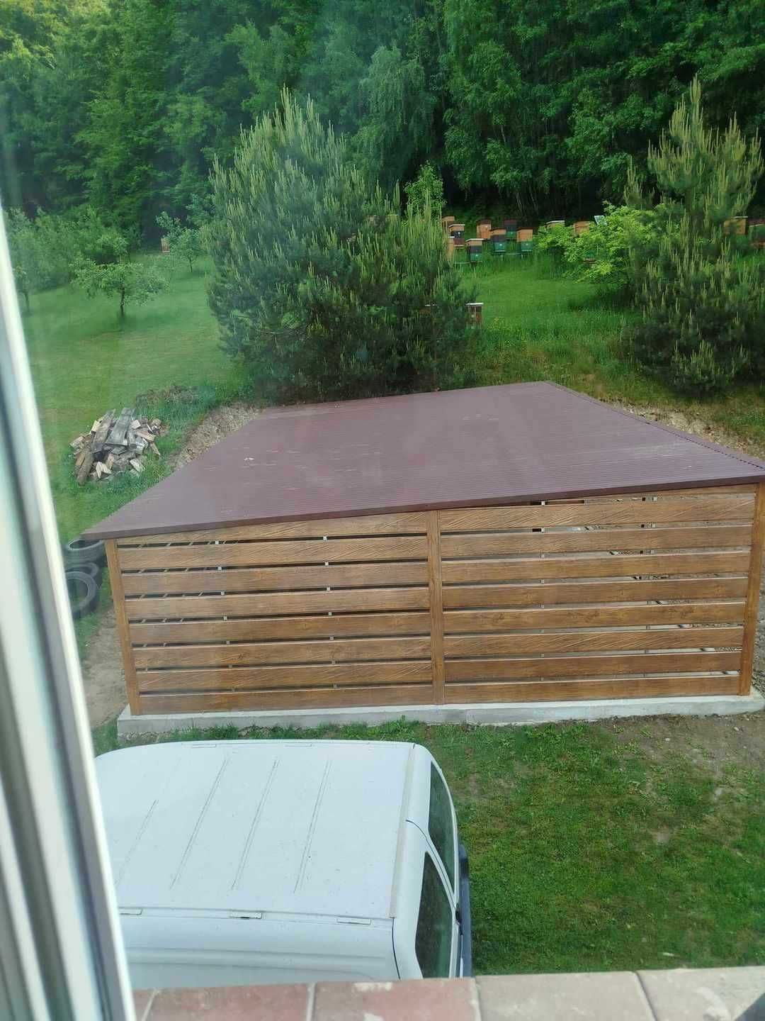 Garaż4x6+wiata, blaszaki ,wiaty blaszane, hale, garaże z wiatą