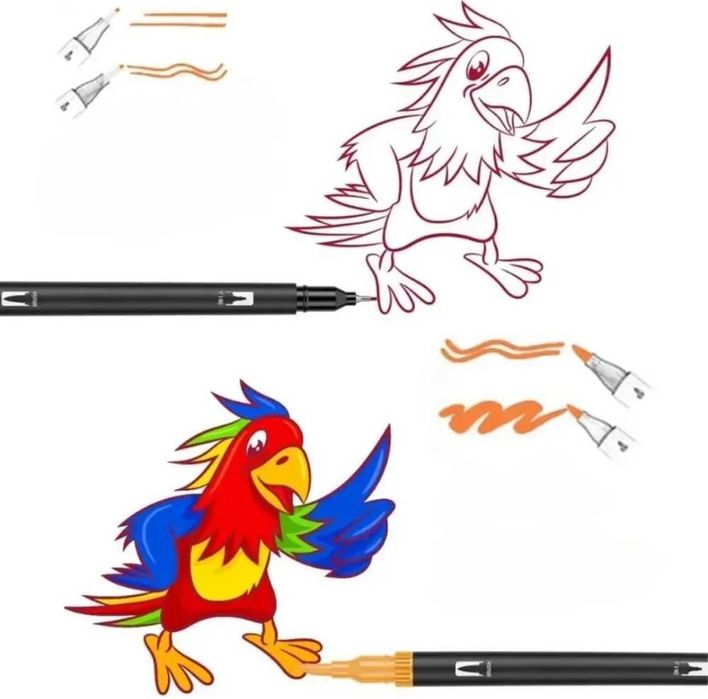 Набори АКВАРЕЛЬНІ маркери велика палітра кольорів!