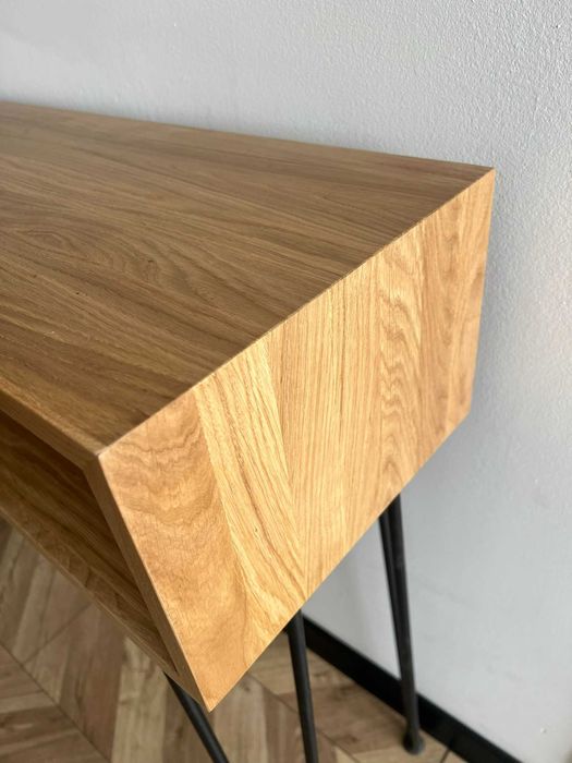 Konsola dębowa Celebes 80cm x 30cm x 91cm LITE DREWNO