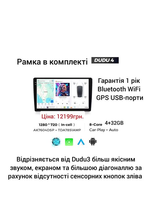 Магнітола 4гб/64гб Android | Volkswagen Toyota Skoda Kia BMW та ін