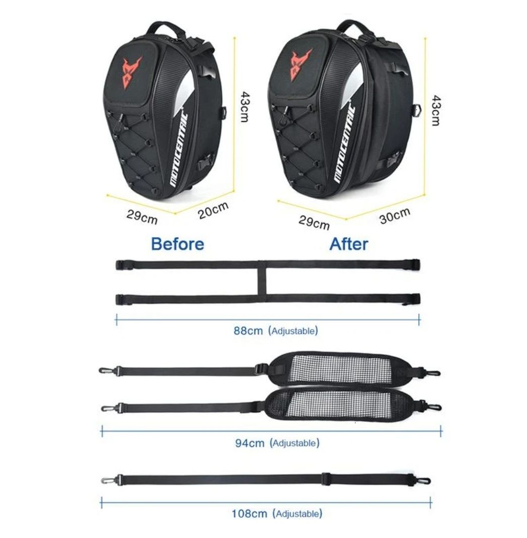 Мото рюкзак Водонепроницаемый Motocentric для мотоцикла кофры сиденье