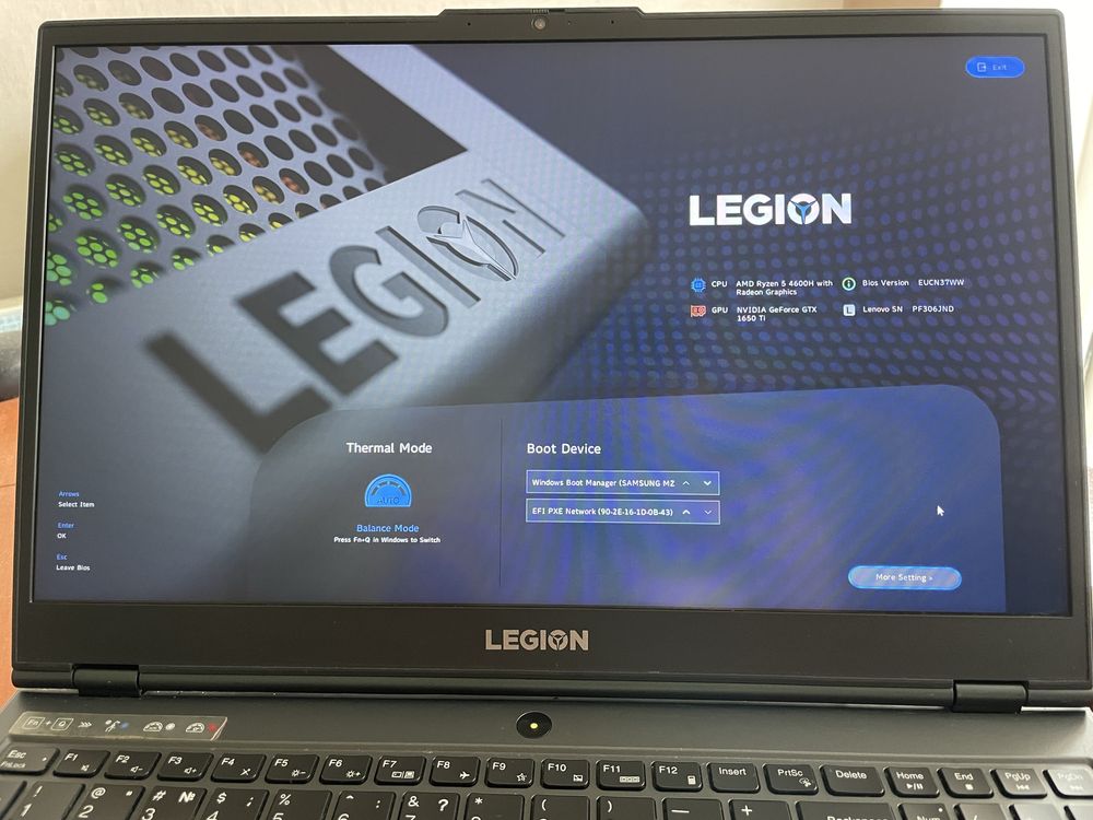 Lenovo Legion 5 1650ti