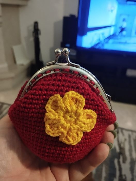 Porta-moedas em Croché com Forro – Feito à Mão