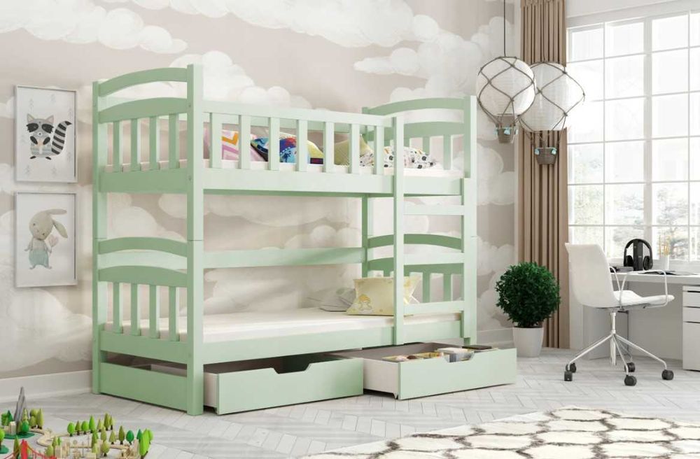 Łóżko piętrowe ZUZIA 2osobowe, materace 160x75 | 180x75 | 200x90