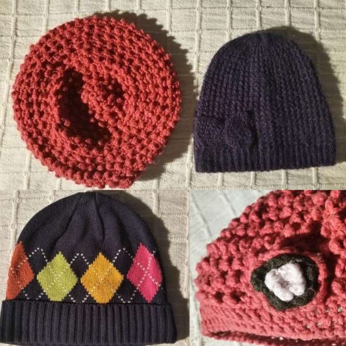 FOFINHOS Boina +Gorro Roxo+ Gorro Losangos 3-6A