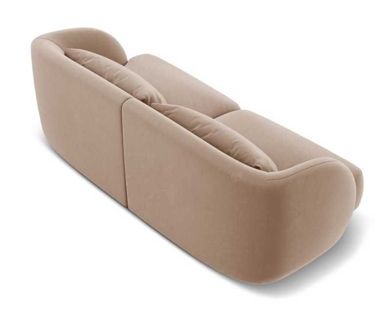 Sofa welurowa beżowa 2 os. Tulum 180x90x70 Cosmopolitan Design