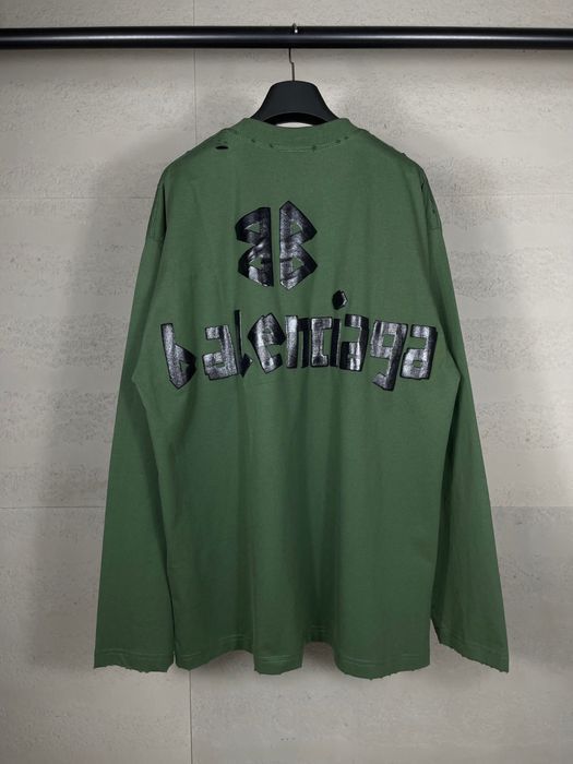 BALENCIAGA TAPE TYPE кофта реглан батник свитшот лонгслив мужской