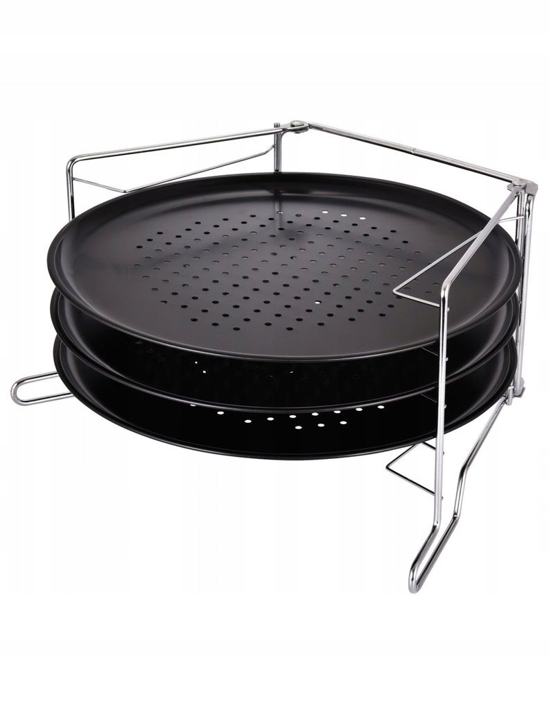 stojak +3 blachy formy do pieczenia pizzy śr. 32cm