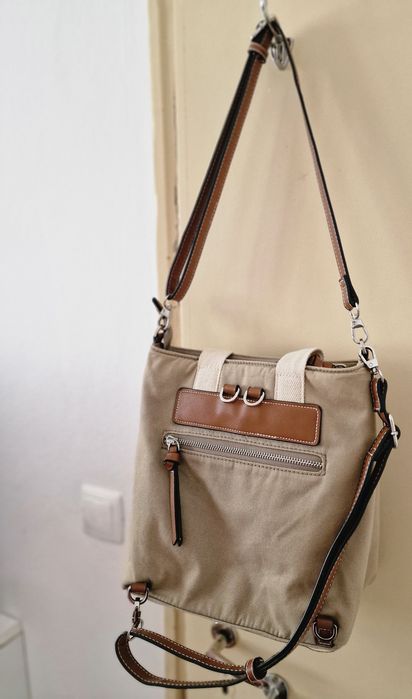 Mala Parfois em lona na cor verde-caqui