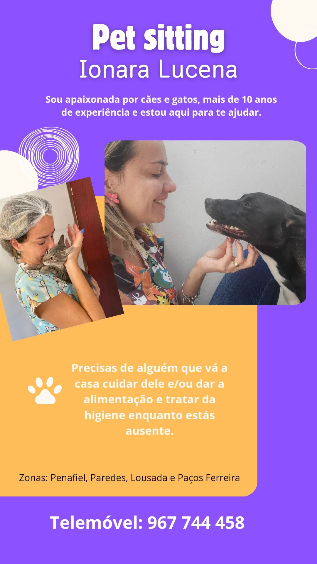 Pet sitting e te ajudo com seu animalzinho