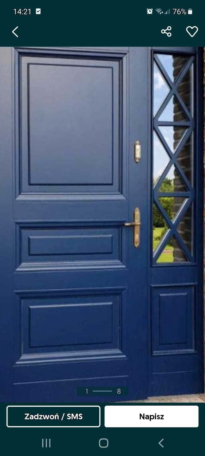 Drzwi zewnętrzne dębowe_ RAL_ dostawa GRATIS_montaż_ Czyste Powietrze