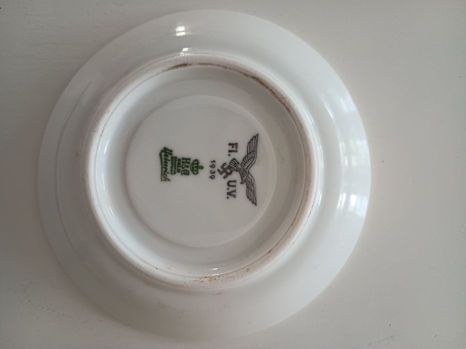 Talerzyk Hutschenreuther Fl.U.V. 1939 – oryginał Luftwaffe, porcelana