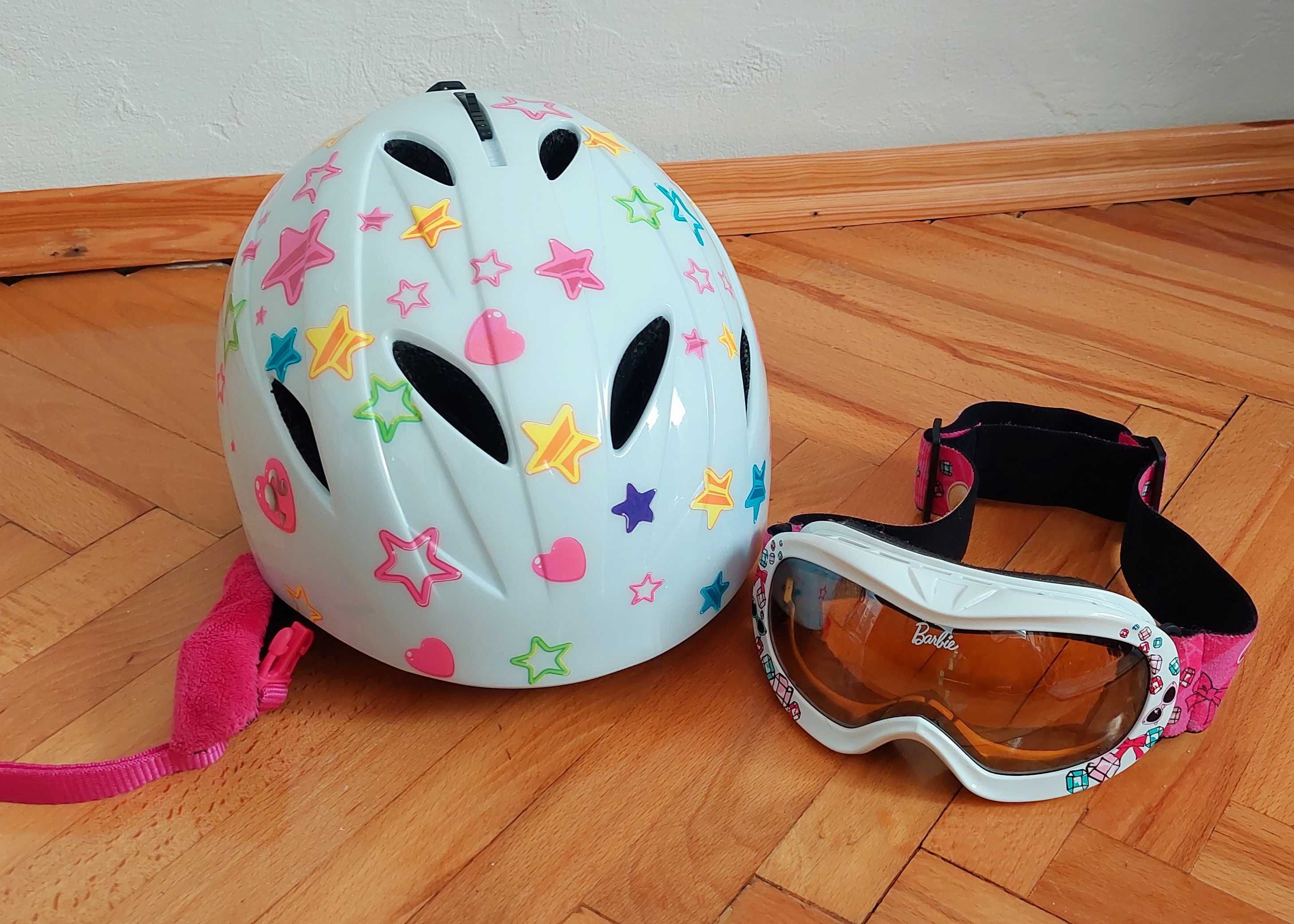 Kask narciarski Barbie wraz z goglami dla dziewczynki M