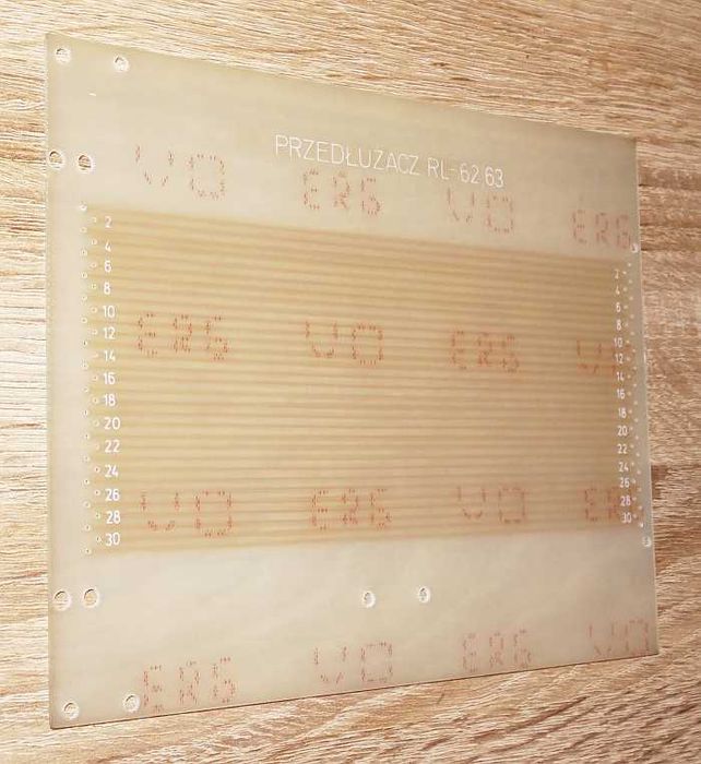 Płytka PCB przedłużacza RL-62,63 modułów ze złączami ELTRA 31 PIN 851